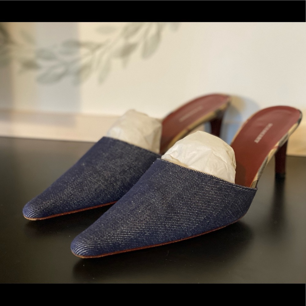 Burberry denim mule